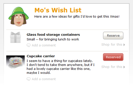 Sample wish List